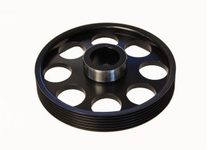 Hyundai Genesis Coupe Crank Pulley - Torque Solution - Lightweight - Black - `10-`27
